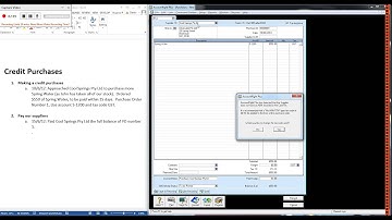 MYOB - Credit Purchases