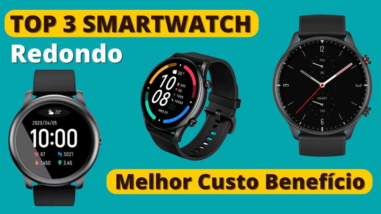 Top 3 Smartwatch Redondo Com Ótimo Custo benefício 🤩 Bom e Barato 😎 ...