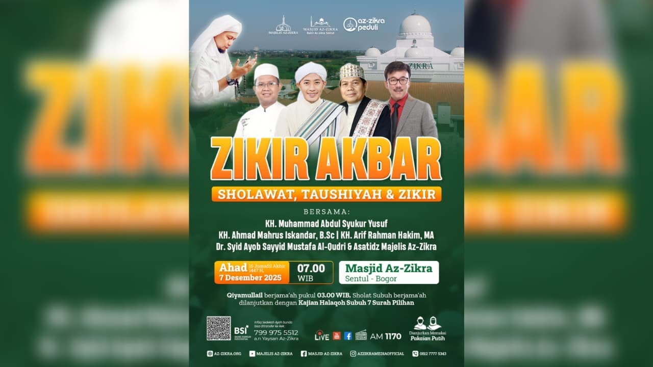 🔴 LIVE ZIKIR AKBAR BULANAN | MASJID AZ-ZIKRA SENTUL