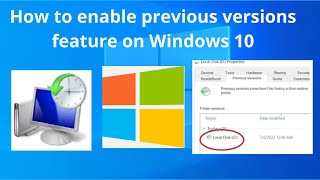 how to enable previous versions on windows 10 || system restore point || restore files & folders