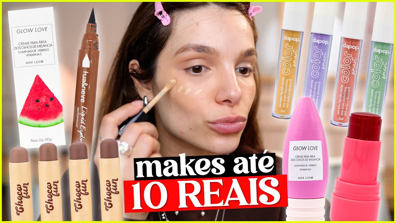 TESTANDO MAKES BARATINHAS de R$ 10