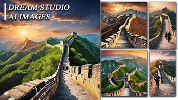 Dream Studio AI Tutorial   How to Create Realistic 3D China Wall Scenario Through AI
