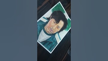 squid game character drawing.. 🥰😁#squidgame #leejungjae #realistic #creative #softpastle