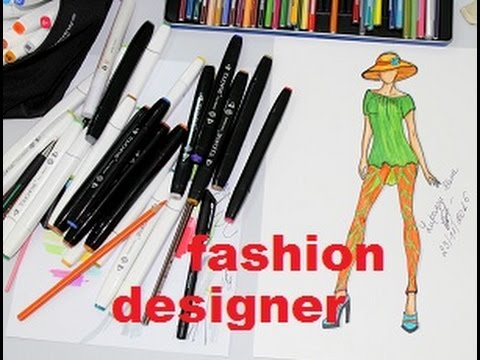 Come Disegno Un Bozzetto Di Moda Fashion Designertouchfive Twin Marker Matite Giotto Youtube