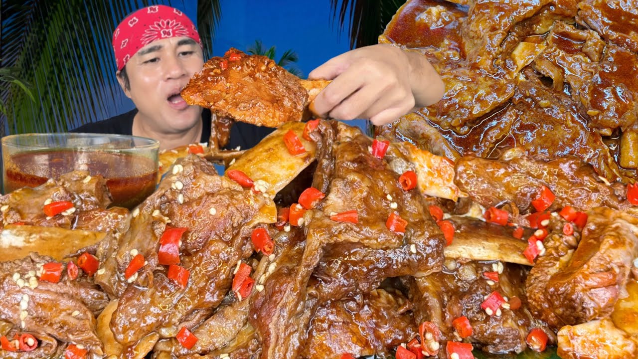 Spicy Beef Asado Mukbang Eating Show
