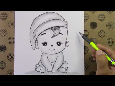 Sevimli Bebek Çizimi - Cute Baby Drawing