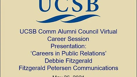UCSB Comm Alumni Council Virtual Career Series  Pu...