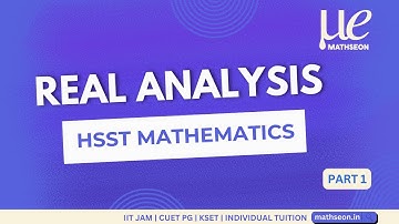 HSST MATHEMATICS | REAL ANALYSIS - Part 1 | Kerala Psc | Malayalam