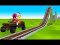 【踏切】でこぼこ線路を走る新幹線はやぶさ・こまち【カンカン】 踏切アニメ Railroad Crossing Animation