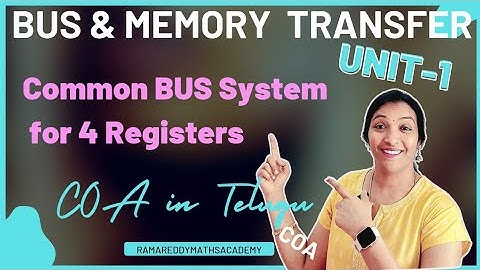 COA in Telugu || BUS and Memory Transfer in Telugu || COA R22 || Common BUS System for 4 Register ||
