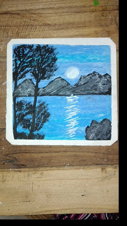 How to draw background scenery with oil paints colours easy for beginners #trend #art #viralvideo