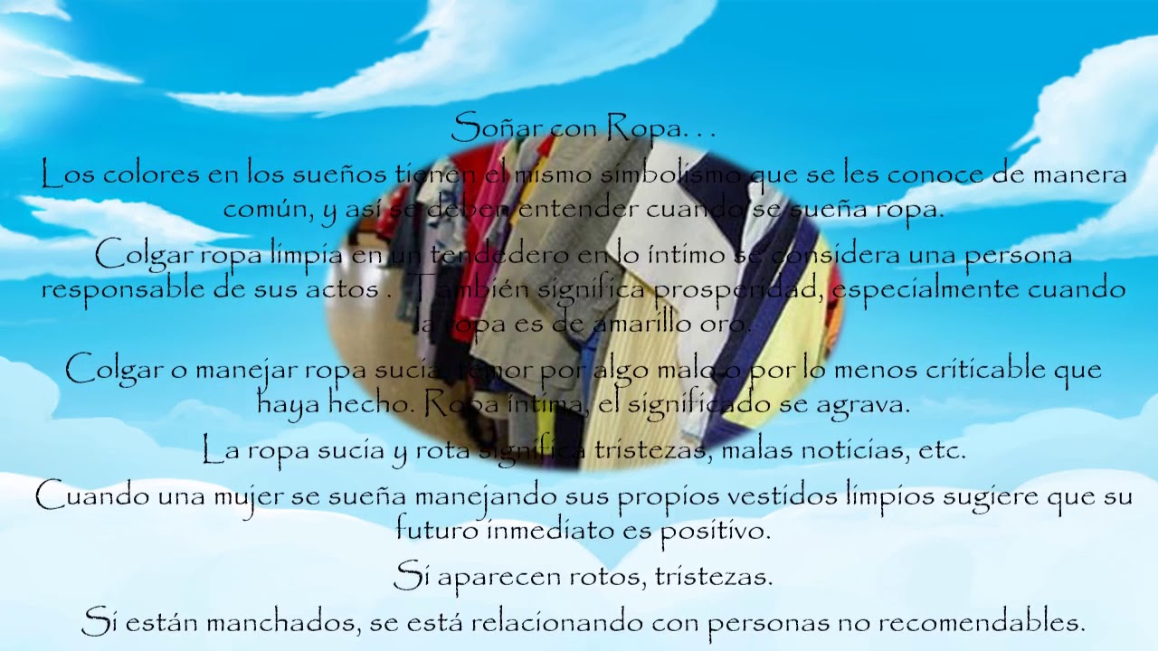 Soñar con Ropa Significado de los Sueños |