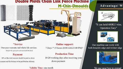 factory 250m2/h new types chain link wire mesh fencing machine working video +8618230489099