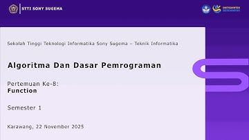 Pertemuan Ke-8 [Algoritma Dan Dasar Pemrograman]