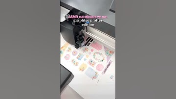 ASMR Cut sticker with me using our Graphtec plotter!