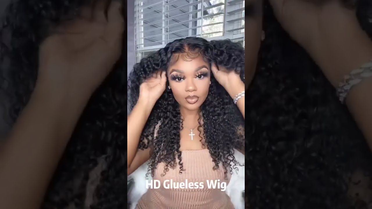 The BEST GLUELESS WIG For BEGINNERS With PRE CUT LACE NO GLUE Or PRODUCT NEEDED FT ALLOVEHAIR