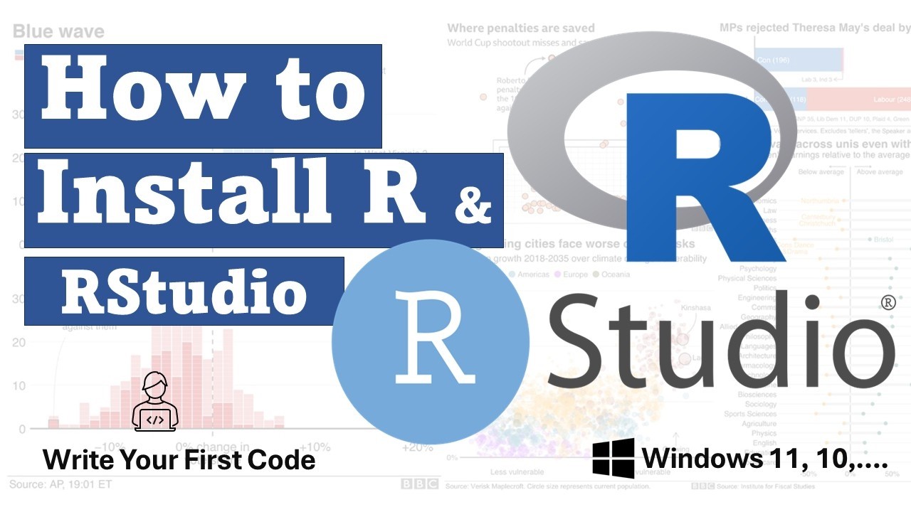 How to Download & Install R & RStudio on Windows 10/11 (Write your ...