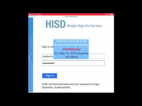 Logging-In to the HUB HISD