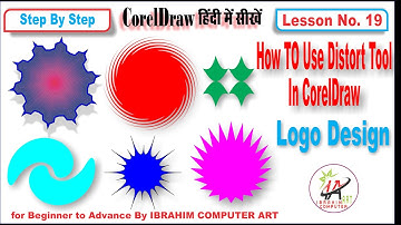How to use Distort Tool in Coreldraw x5 | learn Coreldraw in hindi wih Complete property