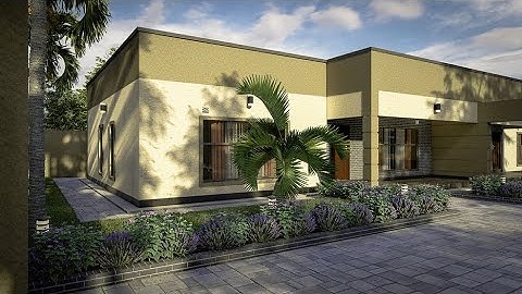 3D Walkthrough Animation Of flat roofed Apartments