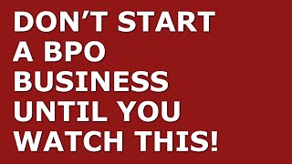 How to Start a BPO Business | Free BPO Business Plan Template Included
