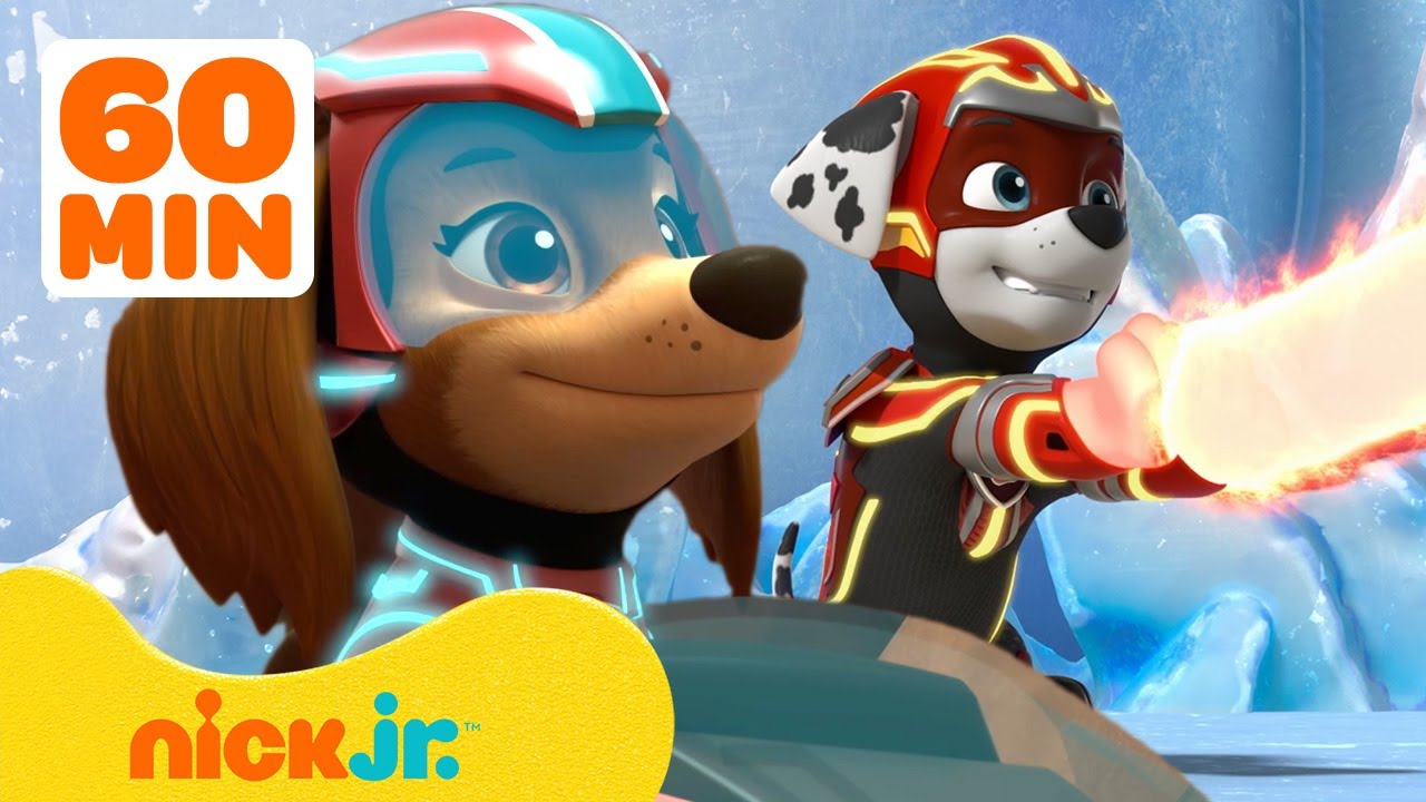 PAW Patrol Mighty Pups Use Their Super Powers! w/ Liberty & Marshall, 1  Hour Compilation