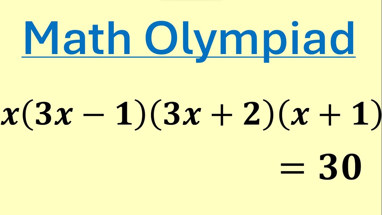 Quartic Equation Magic for Math Olympiad Aspirants! - YouTube