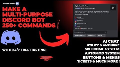 How to Make a Discord Bot without Coding 24/7 Online | 250+ Commands |  PHV #discord #phv