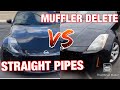 Muffler Delete VS Straight Pipes! Nissan 350z 3.5L V6