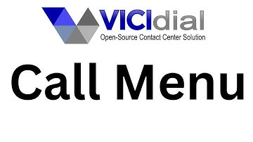 How to Create a Call Menu in ViciDial