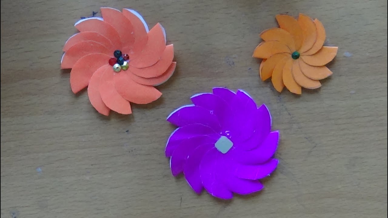 Kids Origami Art How to make an origami simple flower YouTube