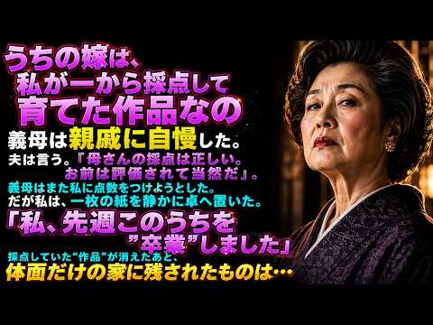 「私、先週この家を"卒業"しました」嫁を"作品"扱いし8年間採点した義母…親族の前で私が置いた一枚の紙に全員が凍りついた