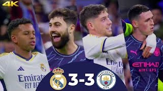 Real Madrid vs Manchester City (3-3) Arabic Commentary - 4K