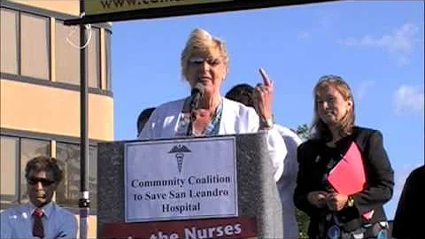 Carole Rogers at San Leandro Hospital Rally