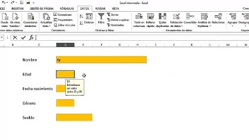 Micro tutorial Excel 2013 Intermedio 06. Validación de datos.