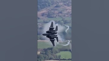 F-15 SCREAMING Through the Mach Loop! ✈️ #shorts #military