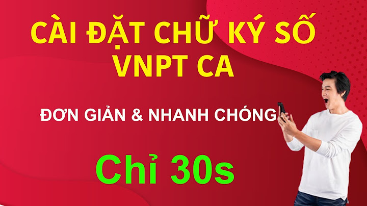 Hướng dẫn cài đặt token vnpt