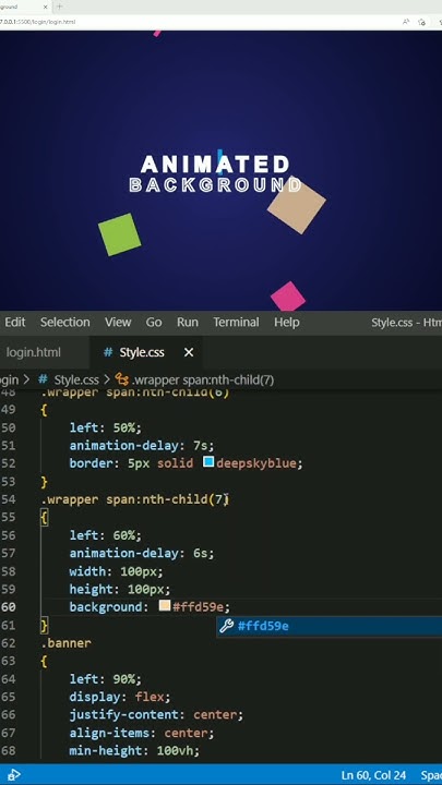 Amazing background animation using html and css #coding #programming # ...