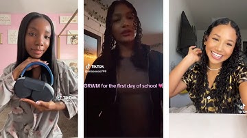 GRWM first day of school | get ready with me TikTok compilation 