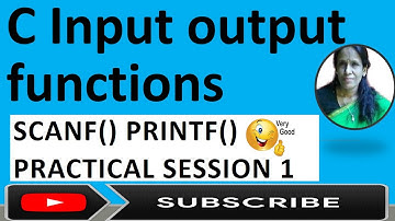 C Input output functions scanf printf practical session 1 | ratan agarwal it informer