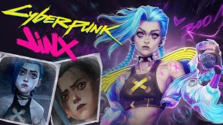 Jinx - but make her - Cyberpunk! 💙💜💙