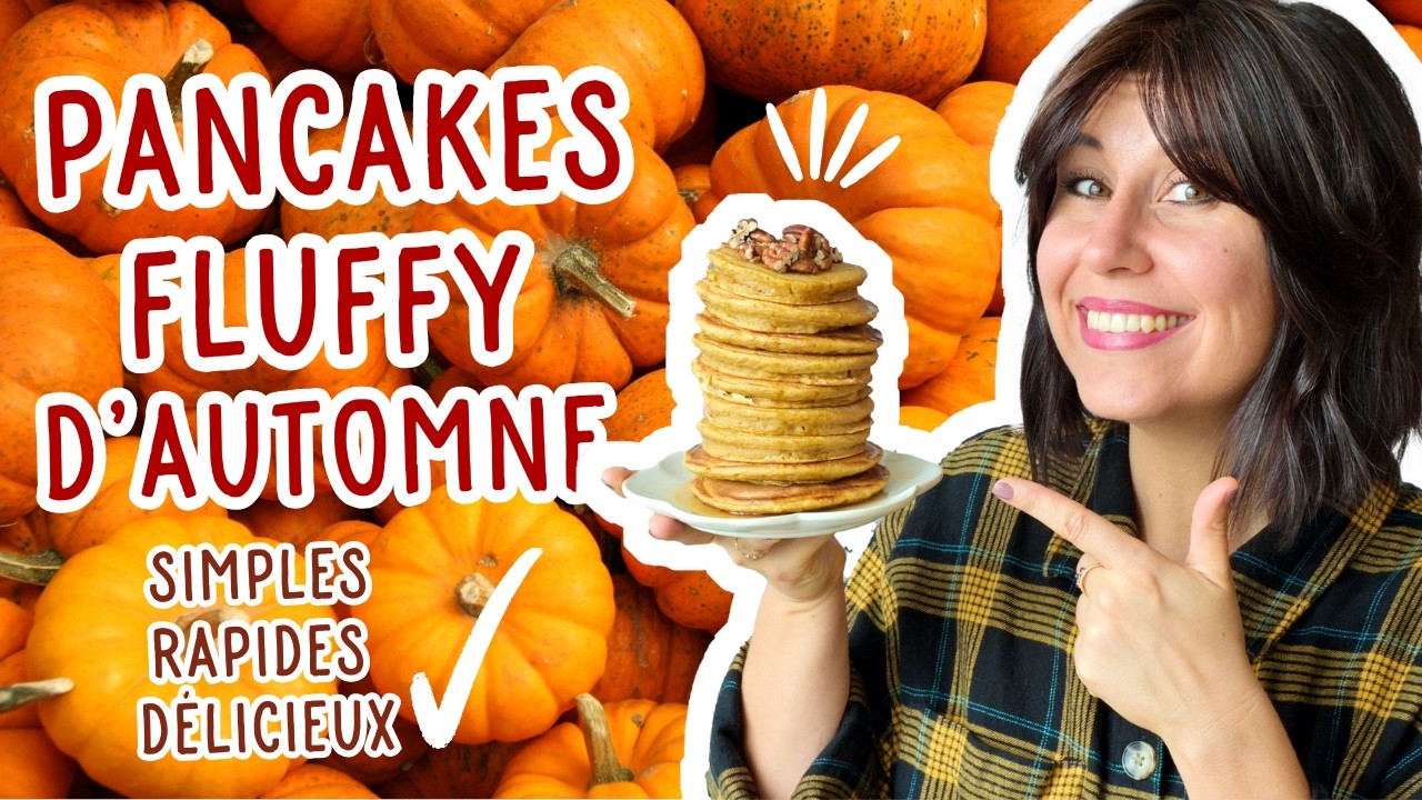 PANCAKES À LA CITROUILLE & ÉPICES D’AUTOMNE 🎃🥞 (facile & rapide)