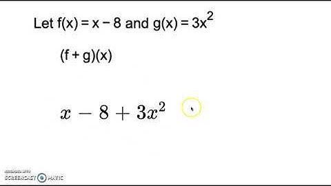 Algebra 2: 6-6 Function Operations