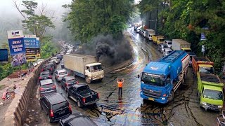 LATEST SITINJAULAUIK UPDATE‼️Slippery Road Disaster, Fuso and Hino Trucks Struggle on the Incline