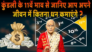 कुंडली के 11वें भाव से जानिए आप अपने जीवन में कितना धन कमाएंगे ? | Pandit Suresh Pandey | Darshan24