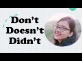 When to use Don't, Doesn't and Didn't | Simple RULE explained