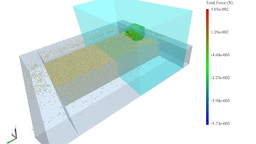 Simulation of sample collection using Discrete Element Method in sand: dynamic domain