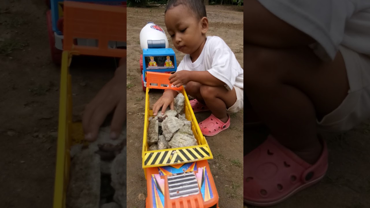 Mainan mobil truk  dan  truk  molen  YouTube