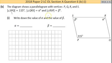 Maths screencast 2018 Paper 2 LC OL Question 6