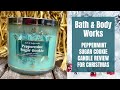 Bath & Body Works PEPPERMINT SUGAR COOKIE Candle Review for Christmas